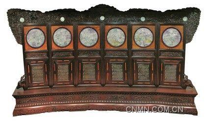 大型翡翠屏风《耕织图》